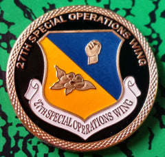 USAF AIR FORCE 27TH SPECIAL OPERATIONS WING #1090 COLORIZED ART ROUND