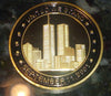 9/11 UNITED WE STAND CHALLENGE COIN #1165 COLORIZED GOLD PLATED ART ROUND - 2