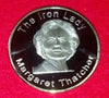 MARGARET THATCHER COLORIZED GOLD PLATED ART ROUND - 1