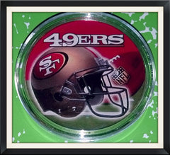 NFL SAN FRANCISCO 49ER'S #N136 COLORIZED GOLD PLATED ART ROUND
