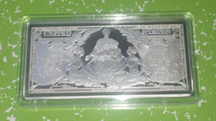 4 OZ $2 EDUCATIONAL SERIES FEDERAL BANKNOTE SILVER PLATED BAR