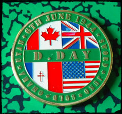 D-DAY 82nd AIRBORNE COLORIZED ART ROUND