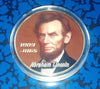 PRESIDENT ABRAHAM LINCOLN #AL1 COLORIZED GOLD PLATED ART ROUND - 1