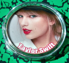 TAYLOR SWIFT #BXB507 COLORIZED GOLD/BRASS ART ROUND