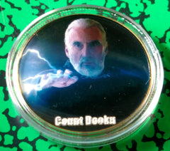 STAR WARS COUNT DOOKU #BXB574 COLORIZED ART ROUND