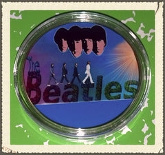 BEATLES #H128 COLORIZED ART ROUND