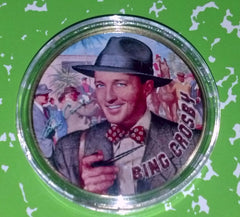 BING CROSBY #BC2 COLORIZED GOLD PLATED ART ROUND