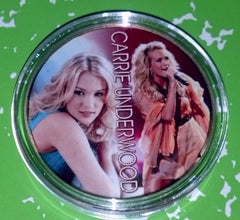 CARRIE UNDERWOOD #F01 COLORIZED ART ROUND