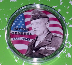 GENERAL PATTON #GP1 COLORIZED GOLD PLATED ART ROUND