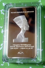 EGYPTIAN CLEOPATRA GOLD PLATED ART BAR