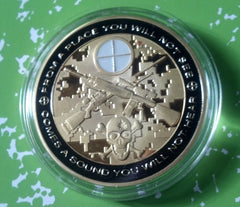 SNIPER COLORIZED GOLD PLATED ART COIN