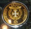 GERMAN 1888 CLEAR CROSS MILITARY GOLD PLATED ART ROUND - 3