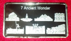 SEVEN ANCIENT WONDERS GOLD PLATED ART BAR