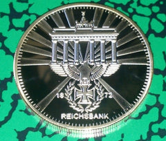 1872 GERMAN REICHSBANK REPLICA GOLD PLATED ART COIN