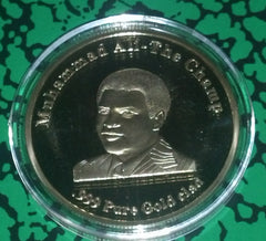 MUHAMMAD ALI BOXING GOLD PLATED ART ROUND
