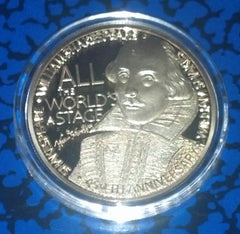 SHAKESPEARE 450TH ANNIVERSARY GOLD PLATED ART ROUND
