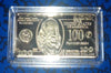 USA $100 FRANKLIN INDEPENDENCE HALL GOLD PLATED ART BAR - 1