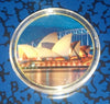 SYDNEY OPERA HOUSE #D1 COLORIZED GOLD PLATED ART ROUND - 1