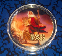 MOSES CLIMBING #714 COLORIZED GOLD PLATED ART ROUND