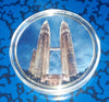 PETRONAS TOWERS #D11 COLORIZED GOLD PLATED ART ROUND - 1