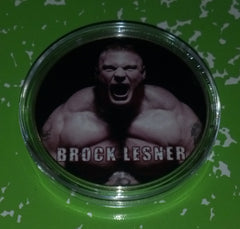 UFC BROCK LESNER FIGHTER #BXB55 COLORIZED GOLD PLATED ART ROUND