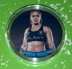 UFC RONDA ROUSEY FIGHTER #BXB77 COLORIZED ART ROUND