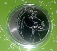 RUSSIAN HORSE SILVER PLATED ART ROUND