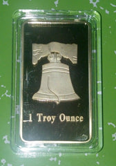 LIBERTY BELL GOLD PLATED ART BAR