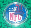 NFL NEW YORK GIANTS #BX599 COLORIZED GOLD PLATED ART ROUND - 1
