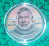 ERNEST HEMINGWAY #EH1 COLORIZED GOLD PLATED ART ROUND - 1