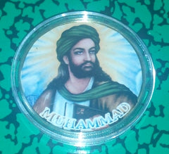 MUHAMMAD #BXB118 COLORIZED GOLD PLATED ART ROUND