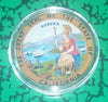 CALIFORNIA STATE SEAL #BXB284 COLORIZED GOLD PLATED ART ROUND - 1