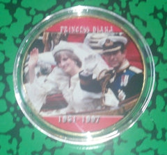 PRINCE CHARLES PRINCESS DIANA ROYAL WEDDING #H195 COLORIZED ART ROUND