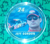 NASCAR JEFF GORDON #F156 COLORIZED GOLD PLATED ART ROUND - 1