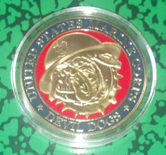 USMC DEVIL DOGS SEMPER FIDELIS #1037 COLORIZED ART ROUND
