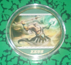 ZEUS #BXB270 COLORIZED GOLD PLATED ART ROUND
