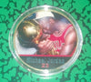 NBA MICHAEL JORDAN #F2 COLORIZED GOLD PLATED ART ROUND - 1