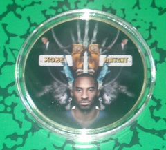 NBA KOBE BRYANT #NBA3 COLORIZED GOLD PLATED ART ROUND