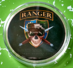 USA ARMY RANGER #275 COLORIZED ART ROUND