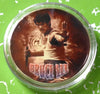 BRUCE LEE #553 COLORIZED GOLD PLATED ART ROUND - 1