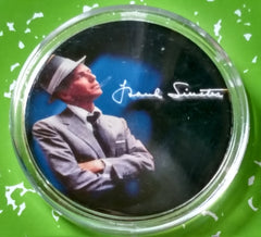 FRANK SINATRA #F03 COLORIZED GOLD PLATED ART ROUND