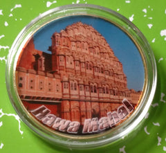 HAWA MAHAL #BXB320 COLORIZED GOLD PLATED ART ROUND