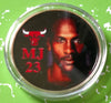 NBA MICHAEL JORDAN  MJ 23 #F13 COLORIZED GOLD PLATED ART ROUND - 1