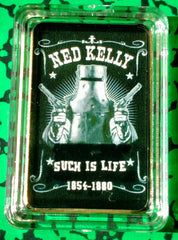 NED KELLY SUCH IS LIFE #B750 COLORIZED GOLD/BRASS  ART BAR