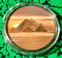 EGYPT DAWN #BXB421 COLORIZED GOLD/BRASS ART ROUND