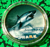 SHARK #BXB409 COLORIZED GOLD/BRASS ART ROUND - 1