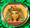 KING TUT EGYPT #BXB400 COLORIZED GOLD/BRASS ART ROUND - 1