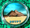 EGYPT DUSK PYRAMIDS #BXB426 COLORIZED GOLD/BRASS ART ROUND - 1