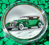 ANTIQUE COLLECTOR CAR #BXB429 COLORIZED GOLD/BRASS ART ROUND - 1