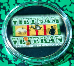 Marine Corps Vietnam Veteran The Forgotten Generation #CF19-VB Military Honor Challenge Coin Award